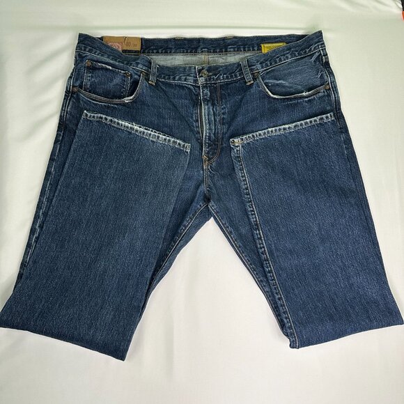 GAP 1969 Men's Jeans 40Wx32L Low Rise Straight Fit Blue Denim - Picture 4 of 10